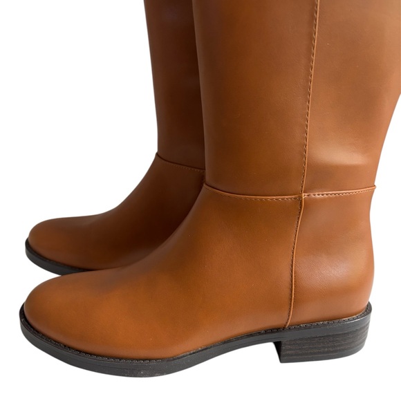 BANDOLINO Romi Womens Faux Leather Round Toe Knee-High Boots in Medium Natural 7 - Picture 10 of 15